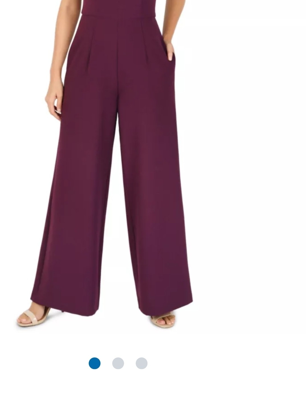 julia jordan Plum Wide-Leg High-Rise Pants 16
